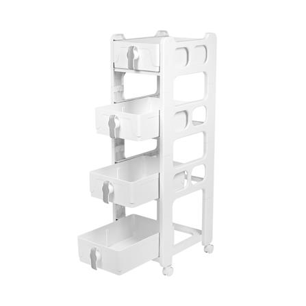 ชั้นลิ้นชัก 4 ชั้น STACKO VIVE 29x39x103 ซม. สีขาว_2