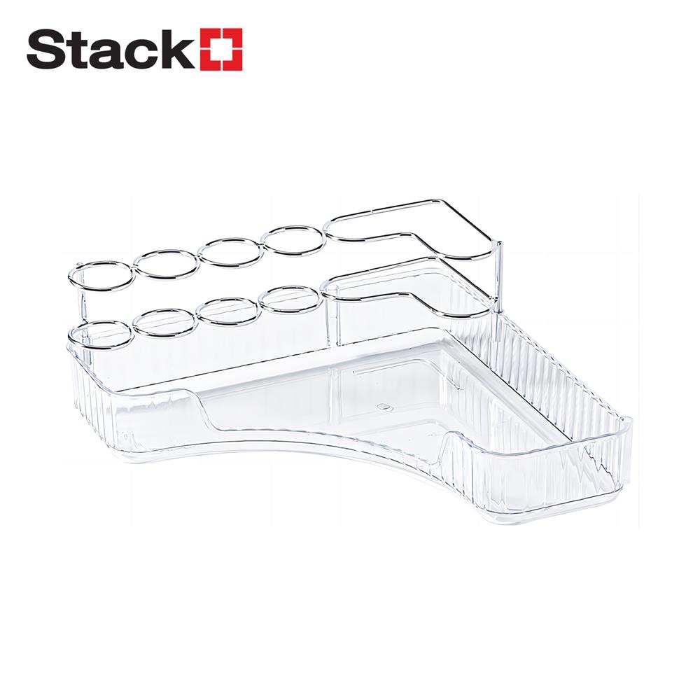 ชั้นเข้ามุมเก็บเครื่องสำอาง STACKO BREIS 25.5x25.5x11 ซม. สีใส_1