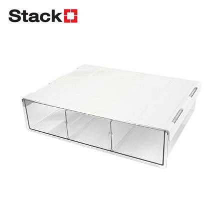 กล่องลิ้นชักใต้โต๊ะ STACKO SIZE L 32.9x24x8 ซม. สีใส_0