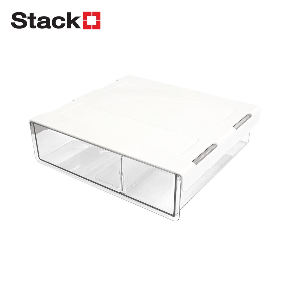 กล่องลิ้นชักใต้โต๊ะ STACKO SIZE M 23.9x21.5x6.5 ซม. สีใส