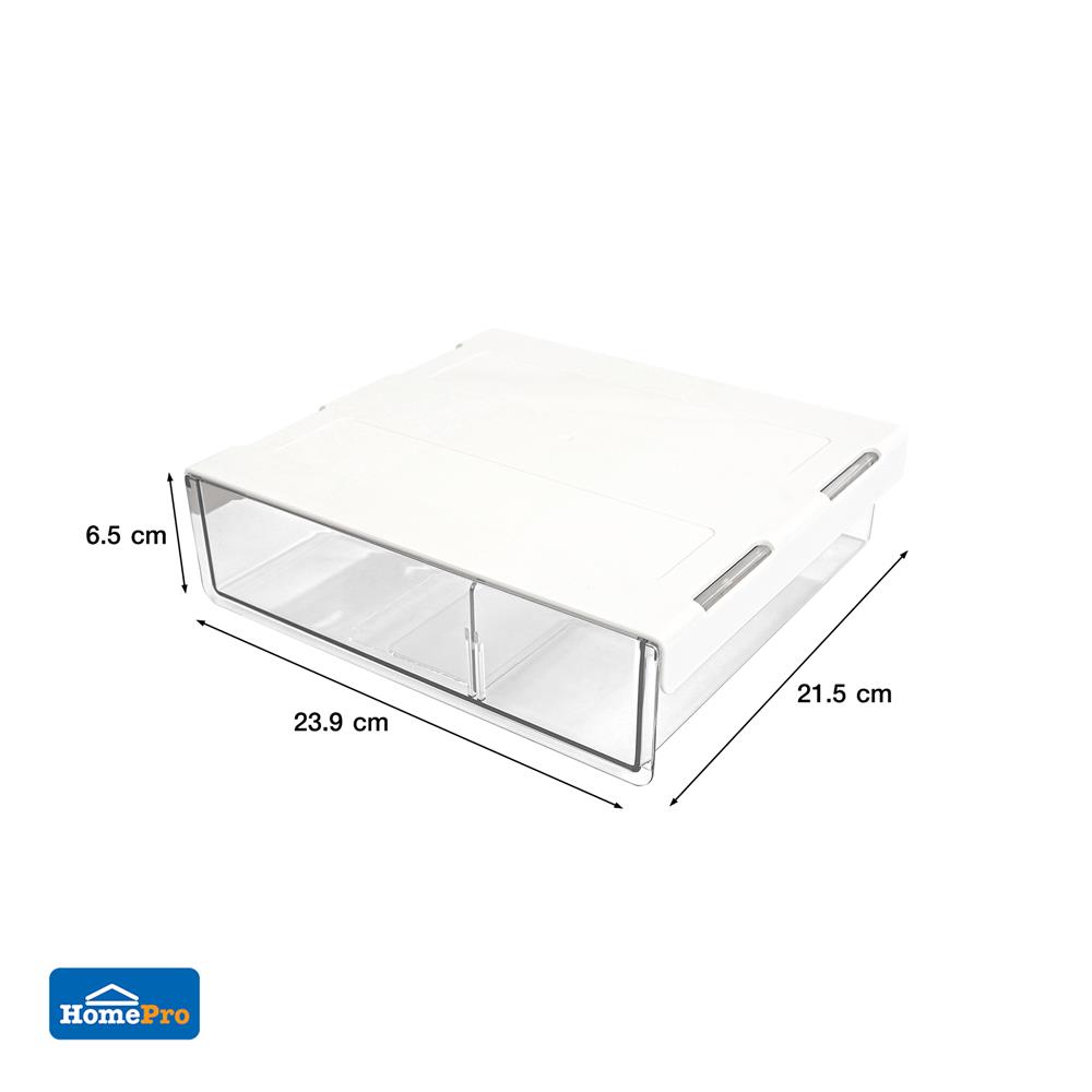 กล่องลิ้นชักใต้โต๊ะ STACKO SIZE M 23.9x21.5x6.5 ซม. สีใส