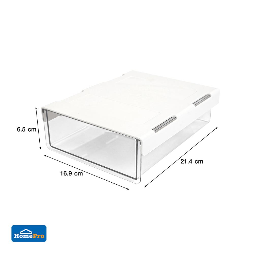 กล่องลิ้นชักใต้โต๊ะ STACKO SIZE S 21.4x16.9x6.5 ซม. สีใส