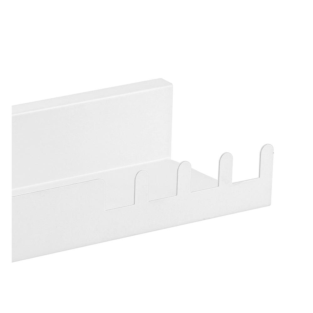 ถาดวางของอเนกประสงค์พร้อมขอบกันตกและขอแขวน STACKO EZY 27x12x5 ซม. สีขาว