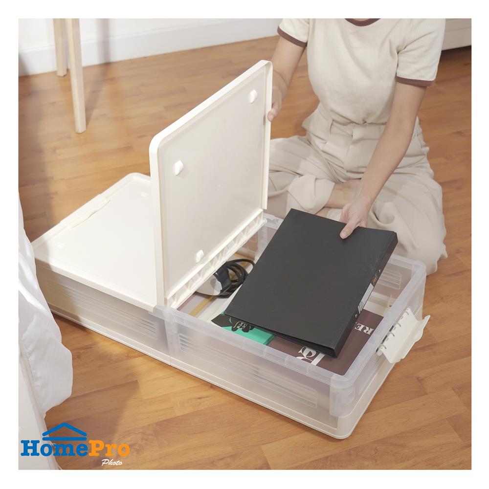 กล่องเก็บของใต้เตียง STACKO BONNIE SIZE S 82x40x16.5 ซม. สีขาว