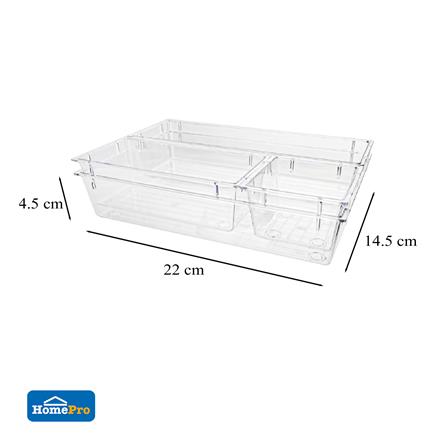 ถาดจัดเก็บของ STACKO BREIS 22x14.5x4.5 ซม. (4 ชิ้น) สีใส_8