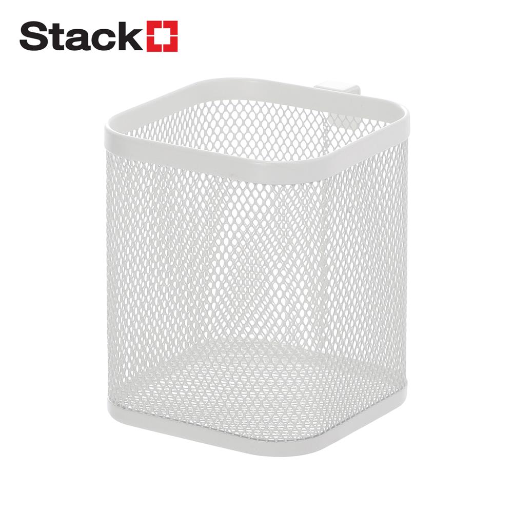 กล่องตะแกรงแขวน STACKO EZY 10x11.5x12 ซม. สีขาว_0