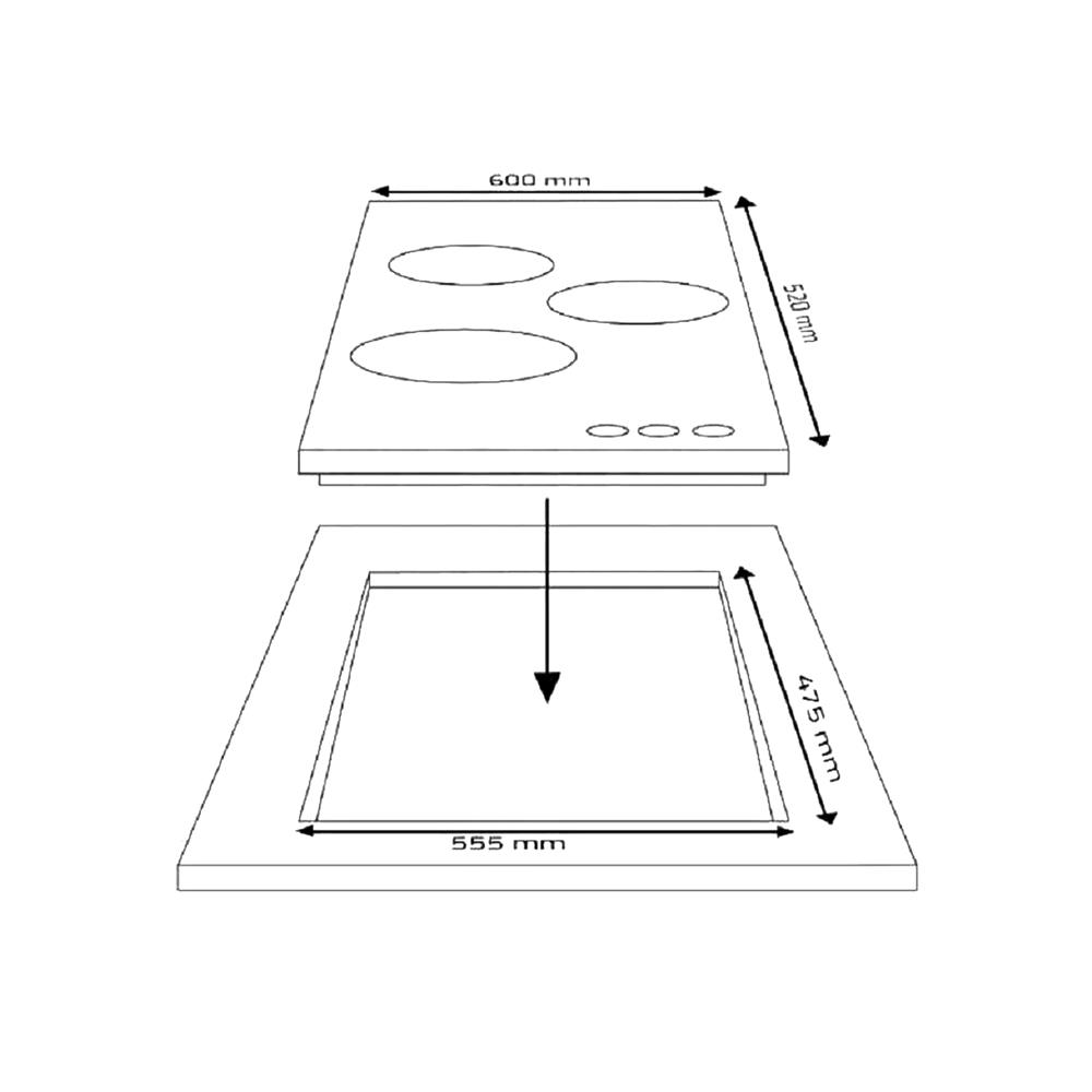 เตาฝังแก๊ส TEKA GKN LUX 60 3G AI AL TR 60 ซม.