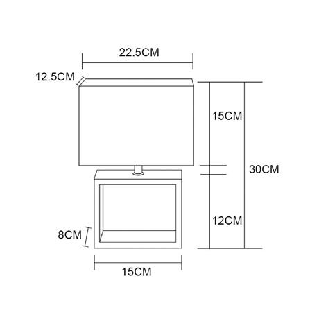 ไฟตั้งโต๊ะ CARINI A424 สีขาว/ลายไม้_7