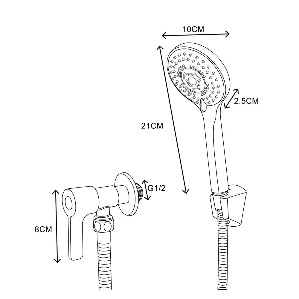ชุดฝักบัวสายอ่อน 5 ระดับ BEN BN D414-D99 สีโครม