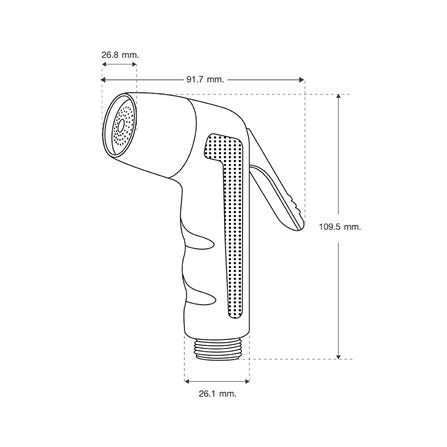 สายฉีดชำระครบชุด ELEGANCE EG8835 สีขาว_4