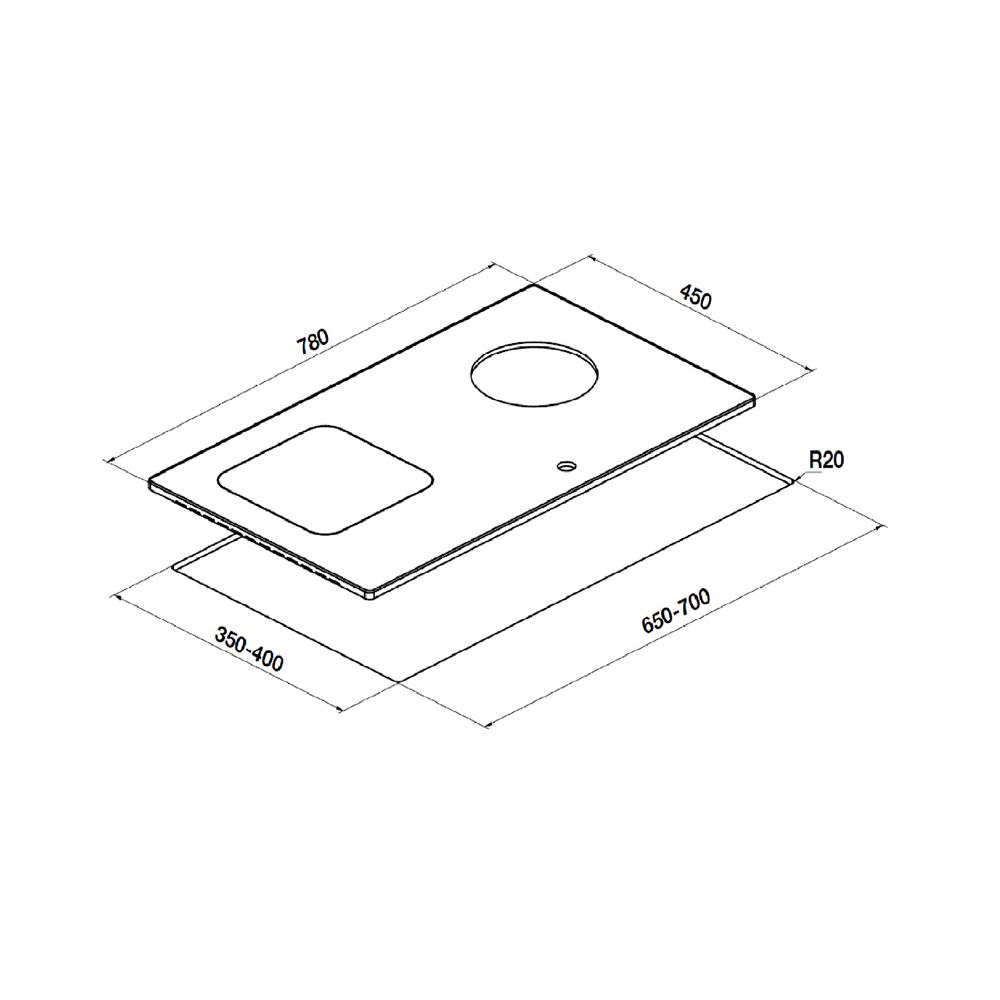 เตาฝังผสม HAFELE 495.06.174 78 ซม.