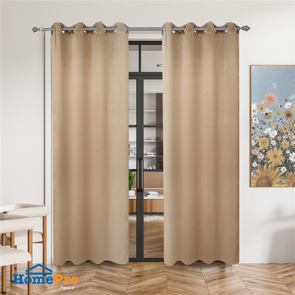 ผ้าม่าน EYELET HOME LIVING STYLE KYLIE UV 130X220 ซม. สีน้ำตาล