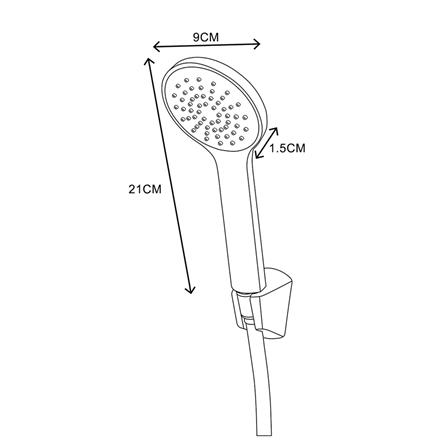 ชุดฝักบัวสายอ่อน 1 ระดับ RASLAND RA D411-4111 สีขาว_4