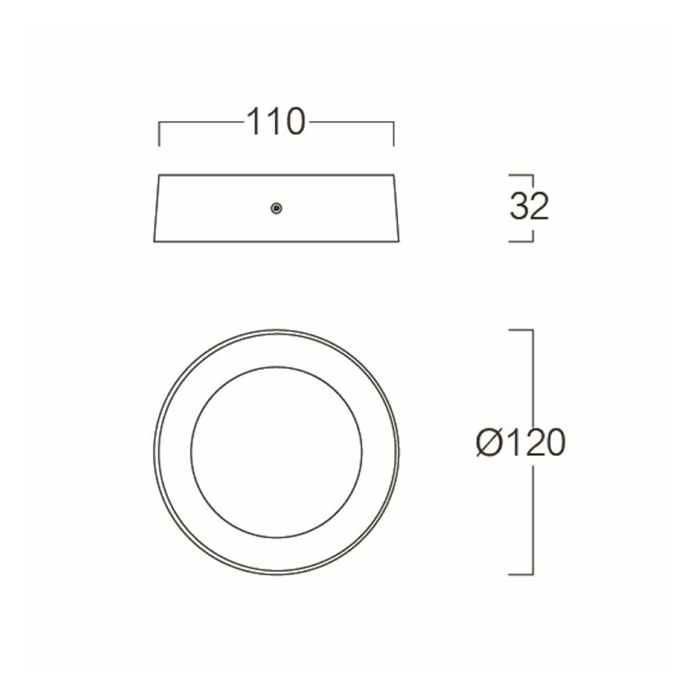 ดาวน์ไลท์ LED LUMAX 03-A1355 4.7 นิ้ว 6 วัตต์ DAYLIGHT สีขาว