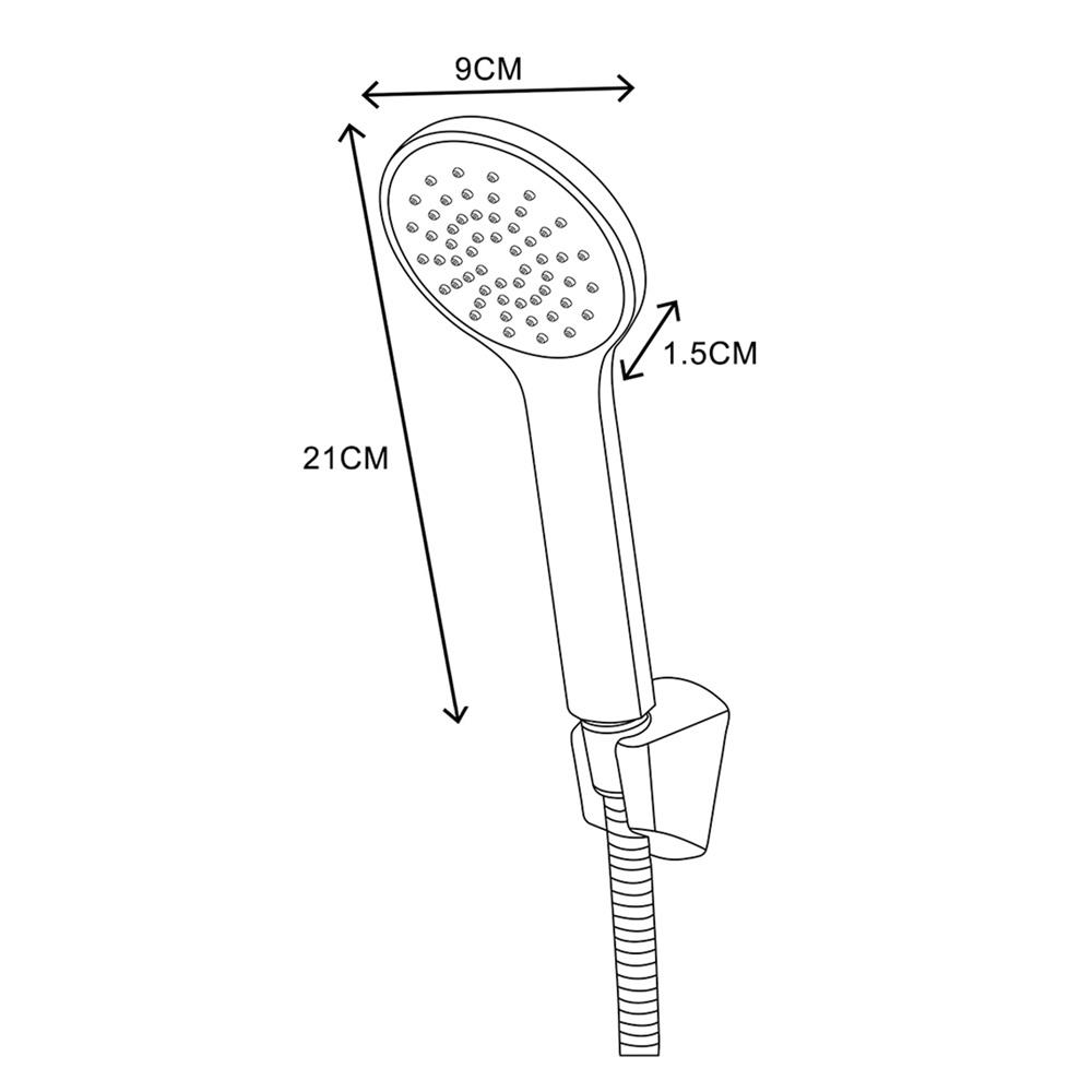 ชุดฝักบัวสายอ่อน 1 ระดับ RASLAND RA D411-400-CR สีโครม