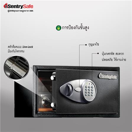 ตู้นิรภัย ELECTRONIC SENTRYSAFE X105 สีดำ_2