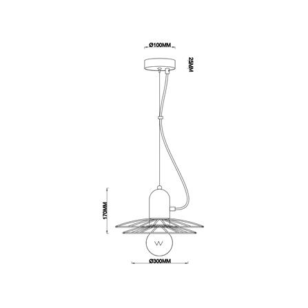 ไฟช่อ CARINI P190425 สีดำ 1 หัว_5