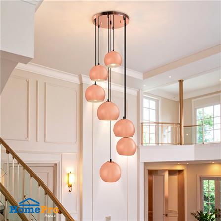 ไฟช่อ CARINI P160722-7 สีโรสโกลด์ 7 หัว_3