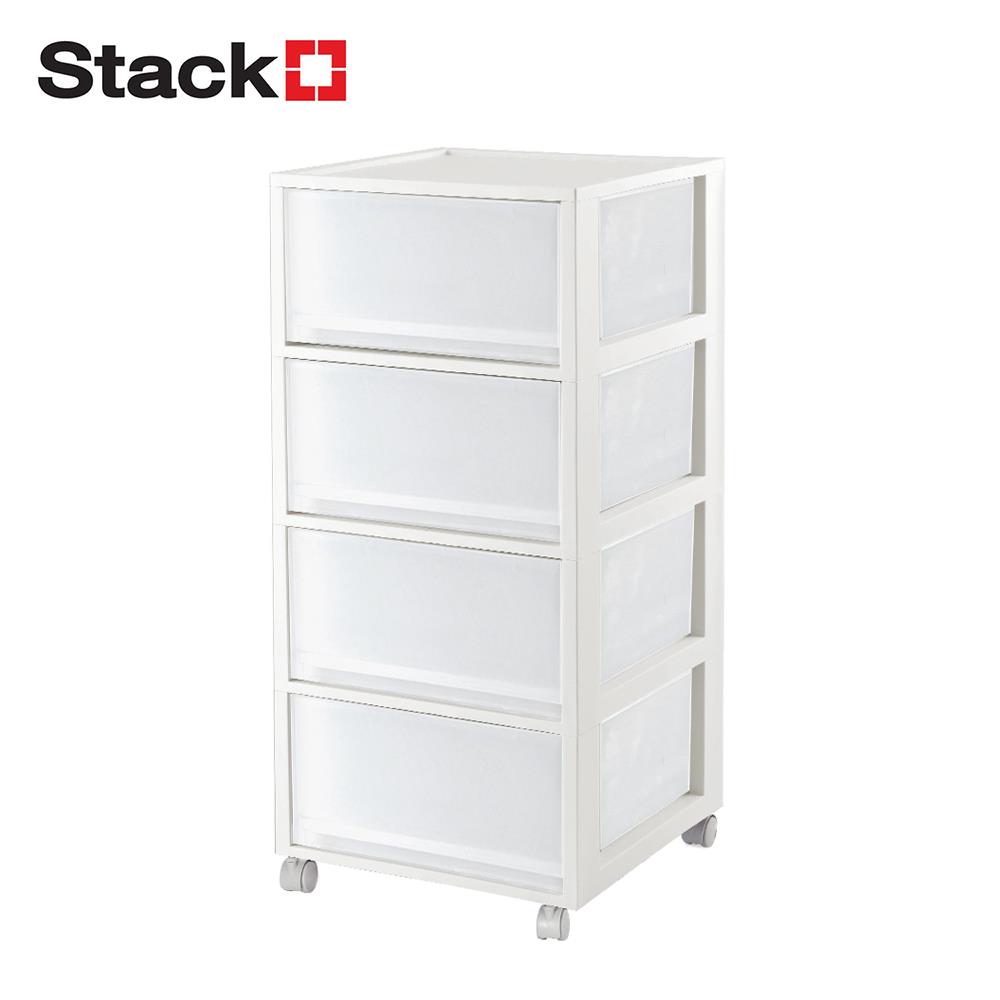 ตู้ลิ้นชัก 4 ชั้น STACKO MONO 34.2x36.5x74 ซม. สีขาว