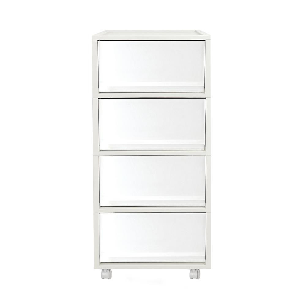 ตู้ลิ้นชัก 4 ชั้น STACKO MONO 34.2x36.5x74 ซม. สีขาว