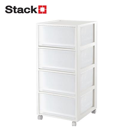 ตู้ลิ้นชัก 4 ชั้น STACKO MONO 34.2x36.5x74 ซม. สีขาว_0