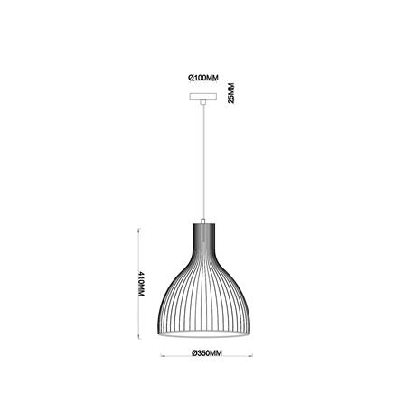 ไฟช่อ CARINI P220126 สีดำ 1 หัว_5