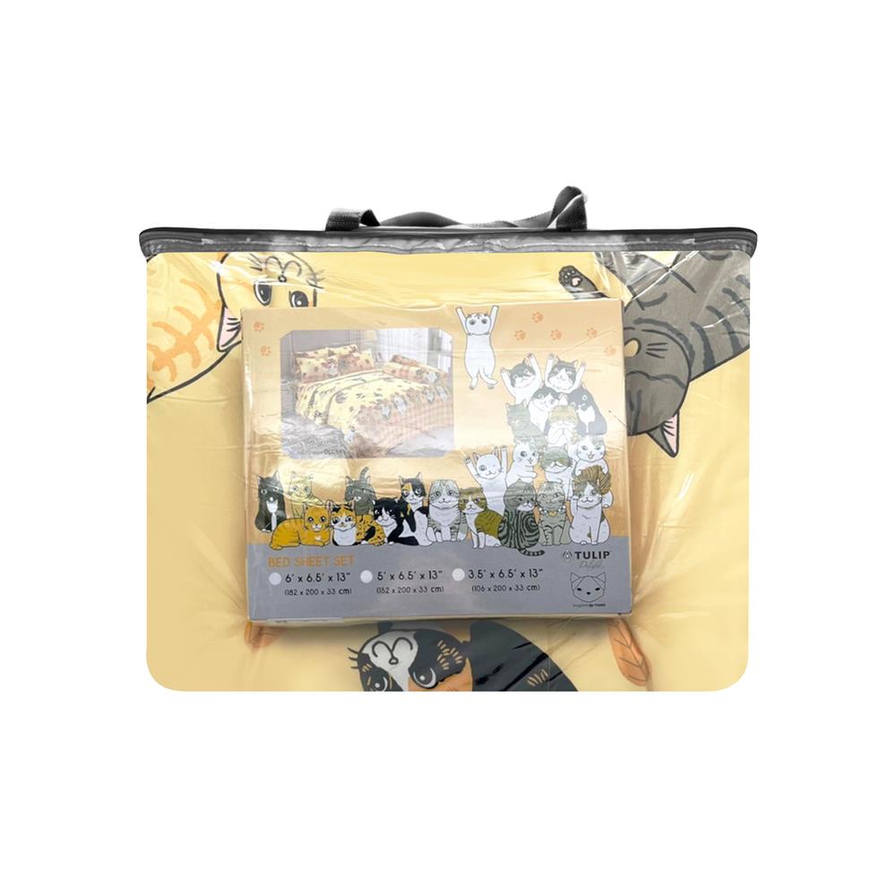 ชุดผ้าปูที่นอน 3.5 ฟุต 4 ชิ้น TULIP ทูนหัวของบ่าว 60238-DLC143