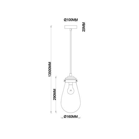 ไฟช่อ CARINI P180972 สีดำ 1 หัว_5