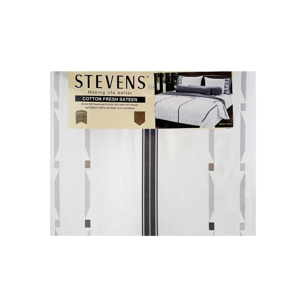 ชุดผ้าปูที่นอน 5 ฟุต 5 ชิ้น STEVENS COTTON FRESH SATEEN HR09