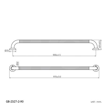ราวมือจับ WS GB-2327-2-90 90 ซม._1