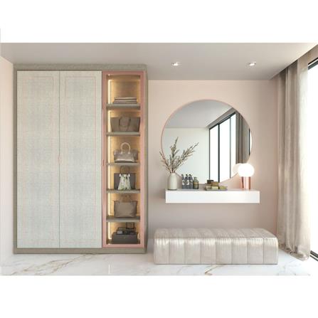 ตู้เสื้อผ้า 3 บานเปิด SB BUILT IN WARDROBE PLUS 59061138 150 ซม. สีขาว_2