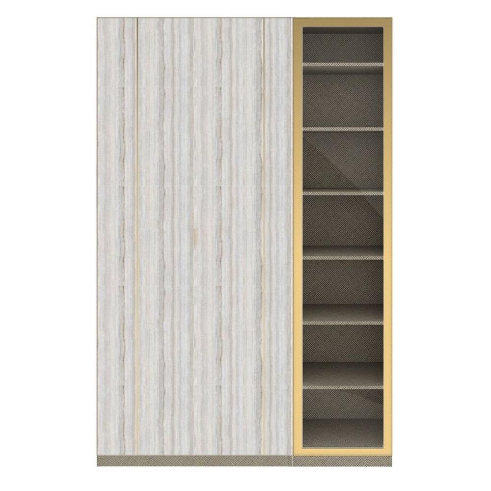 ตู้เสื้อผ้า 3 บานเปิด SB BUILT IN WARDROBE PLUS 59061126 150 ซม. สีครีม