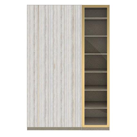 ตู้เสื้อผ้า 3 บานเปิด SB BUILT IN WARDROBE PLUS 59061126 150 ซม. สีครีม_0