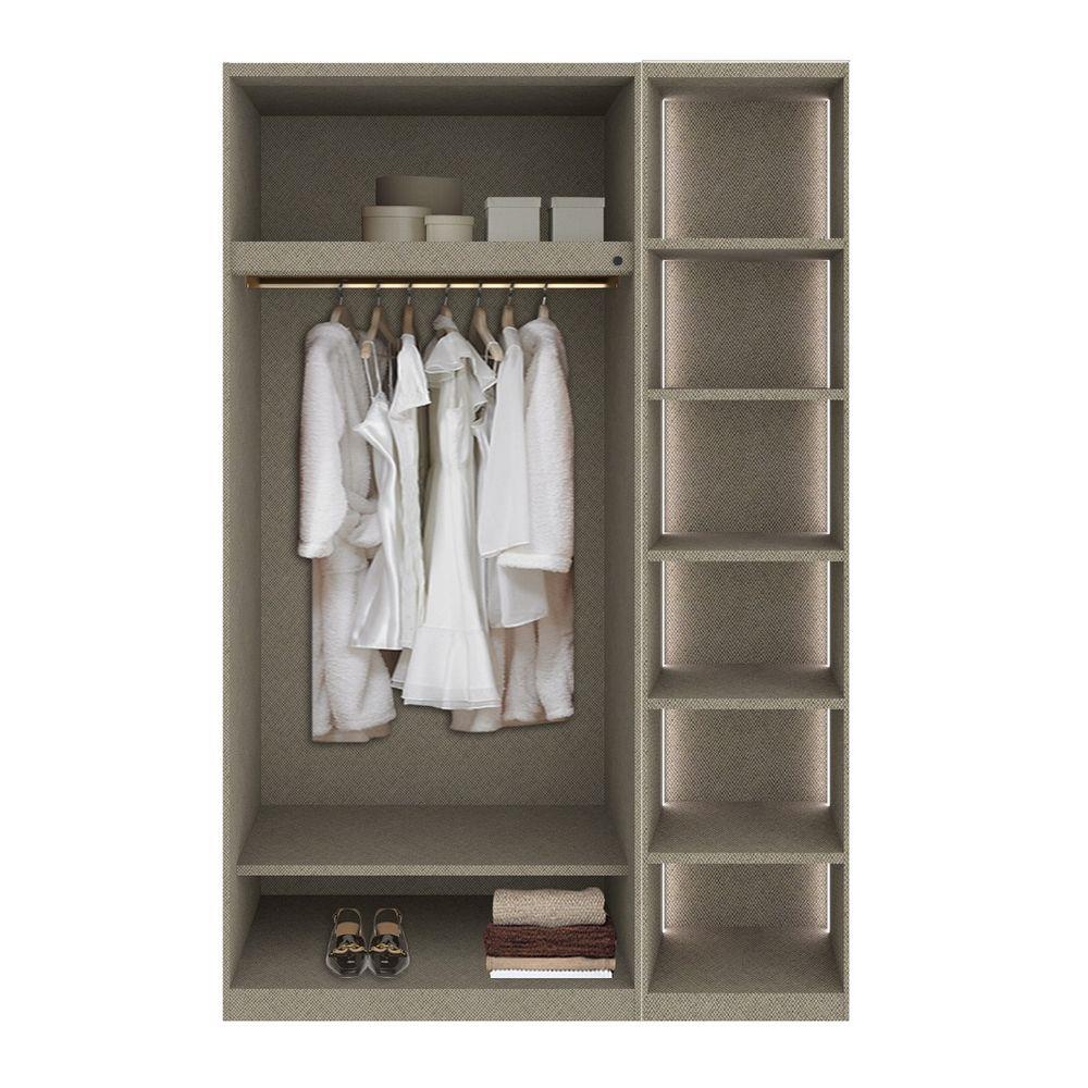 ตู้เสื้อผ้า 3 บานเปิด SB BUILT IN WARDROBE PLUS 59061141 150 ซม. สีเทา