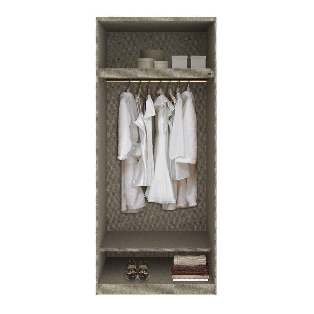 ตู้เสื้อผ้า 2 บานเปิด SB BUILT IN WARDROBE PLUS 59061073 100 ซม. สีเทา