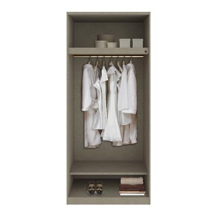 ตู้เสื้อผ้า 2 บานเปิด SB BUILT IN WARDROBE PLUS 59061064 100 ซม. สีเงิน_2