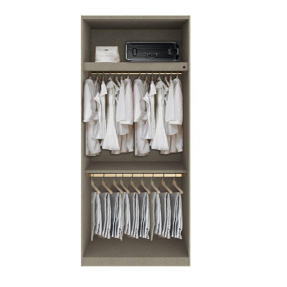 ตู้เสื้อผ้า 2 บานเปิด SB BUILT IN WARDROBE PLUS 59061062 100 ซม. สีเงิน