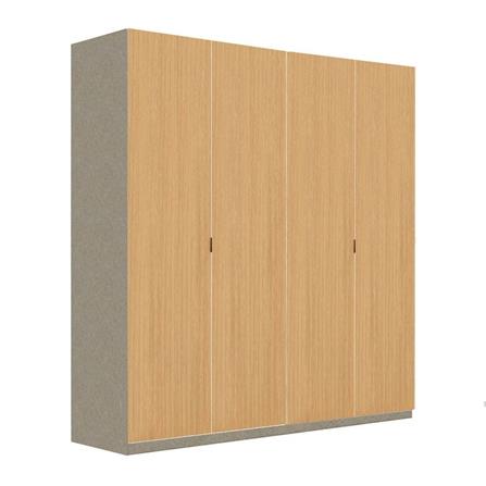 ตู้เสื้อผ้า 4 บานเปิด SB BUILT IN WARDROBE PLUS 59061080 200 ซม. สีไม้อ่อน_1