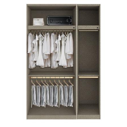 ตู้เสื้อผ้า 3 บานเปิด SB BUILT IN WARDROBE PLUS 59061111 150 ซม. สีเงิน_1