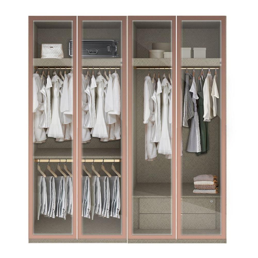 ตู้เสื้อผ้า 4 บานเปิด SB BUILT IN WARDROBE PLUS 59061009 200 ซม. สีน้ำตาล