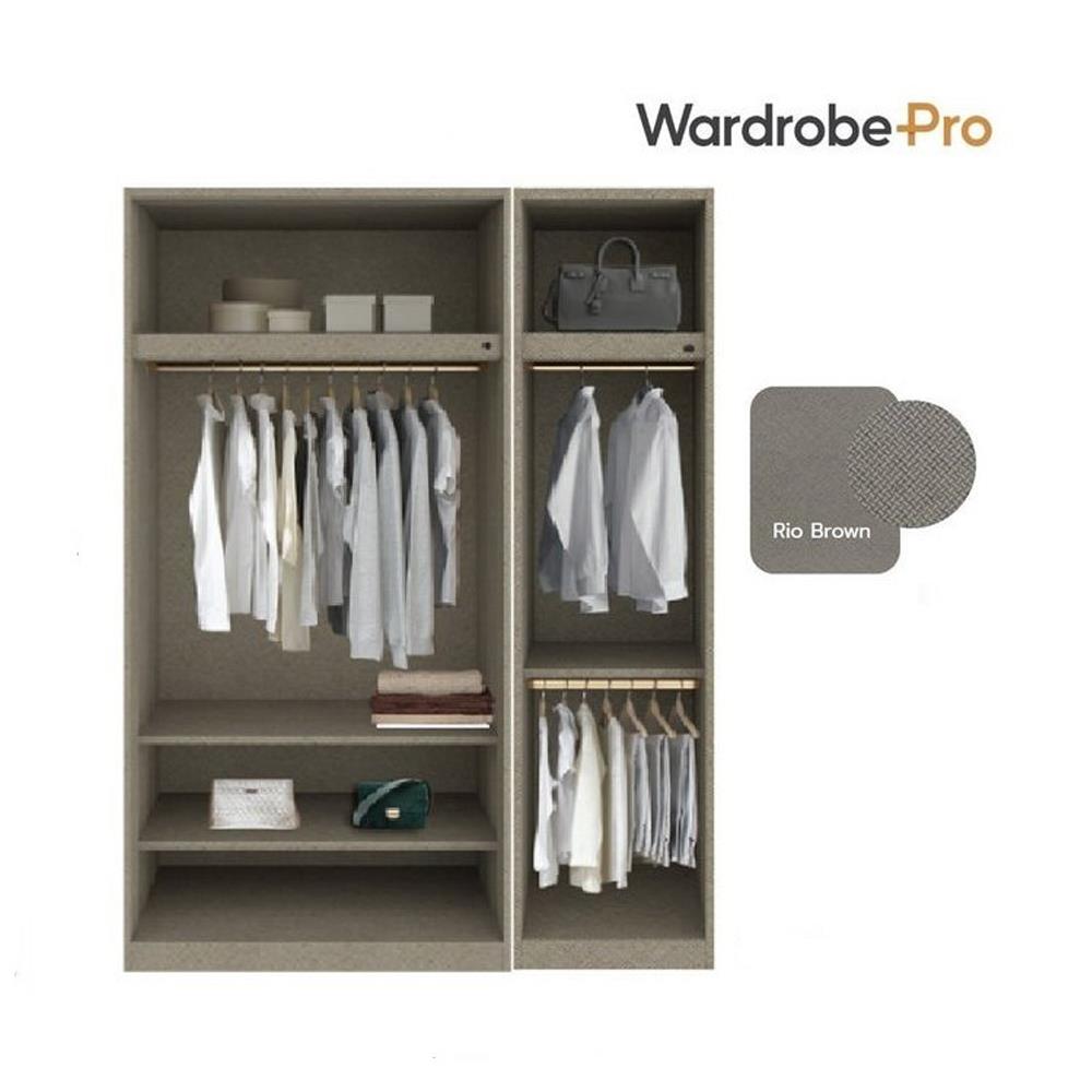 ตู้เสื้อผ้า 3 บานเปิด SB BUILT IN WARDROBE PLUS 59061112 150 ซม. สีเงิน