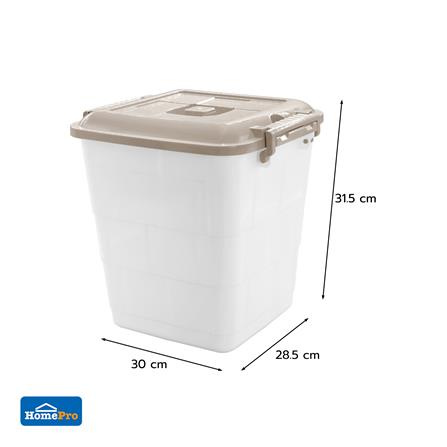 กล่องฝาล็อกทรงสูง STACKO 15 ลิตร 28.5x30x31.5 ซม. สีน้ำตาล_4