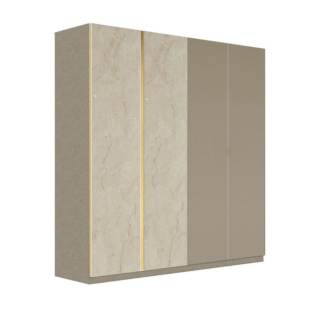 ตู้เสื้อผ้า 4 บานเปิด SB BUILT IN WARDROBE PLUS 59060951 200 ซม. สี RIO BROWN ตัดสีน้ำตาล