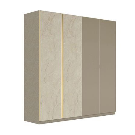 ตู้เสื้อผ้า 4 บานเปิด SB BUILT IN WARDROBE PLUS 59060951 200 ซม. สี RIO BROWN ตัดสีน้ำตาล_1