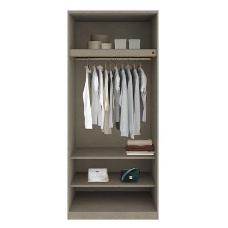 ตู้เสื้อผ้า 2 บานเปิด SB BUILT IN WARDROBE PLUS 59061063 100 ซม. สีเงิน_2