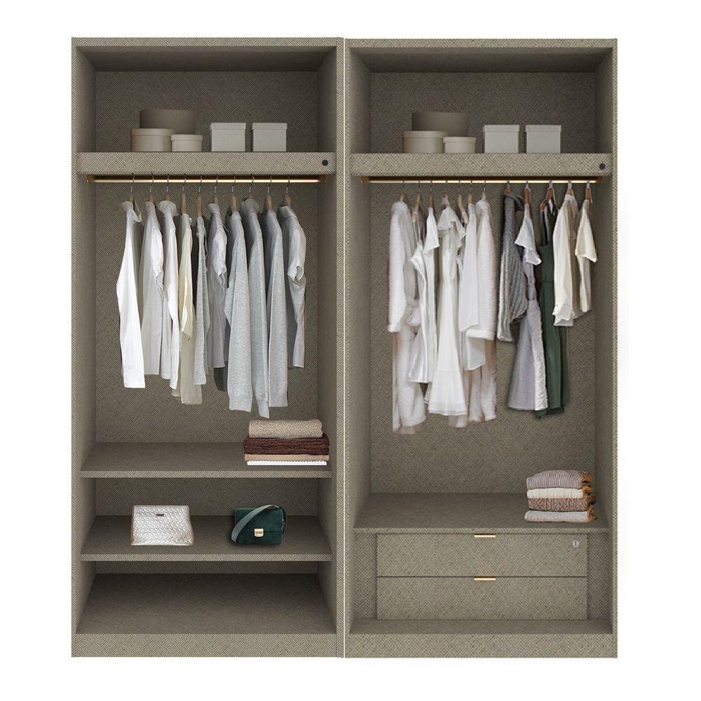 ตู้เสื้อผ้า 4 บานเปิด SB BUILT IN WARDROBE PLUS 59061022 200 ซม. สีเทา