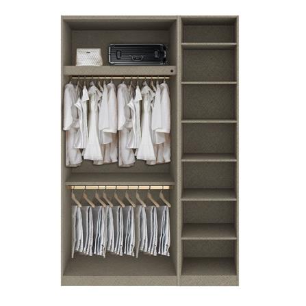 ตู้เสื้อผ้า 3 บานเปิด SB BUILT IN WARDROBE PLUS 59061116 150 ซม. สีขาว_1