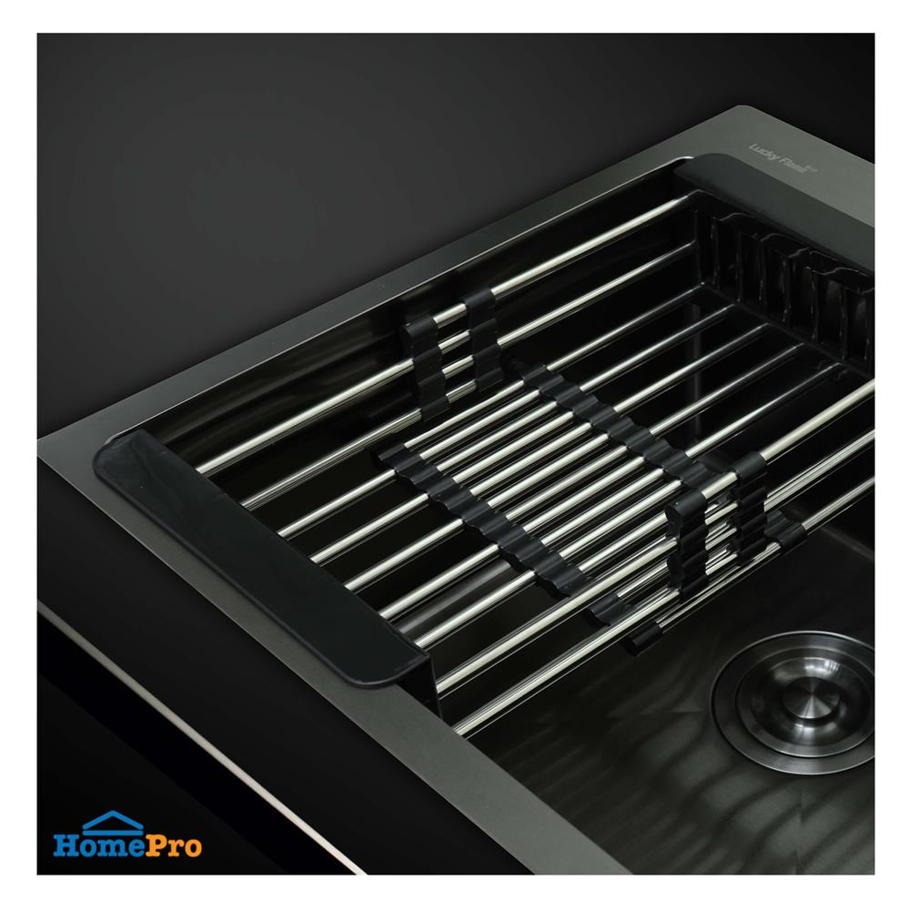 ซิงค์ฝัง 1 หลุม 1 ที่พัก LUCKY FLAME EUB-1051 สีดำ