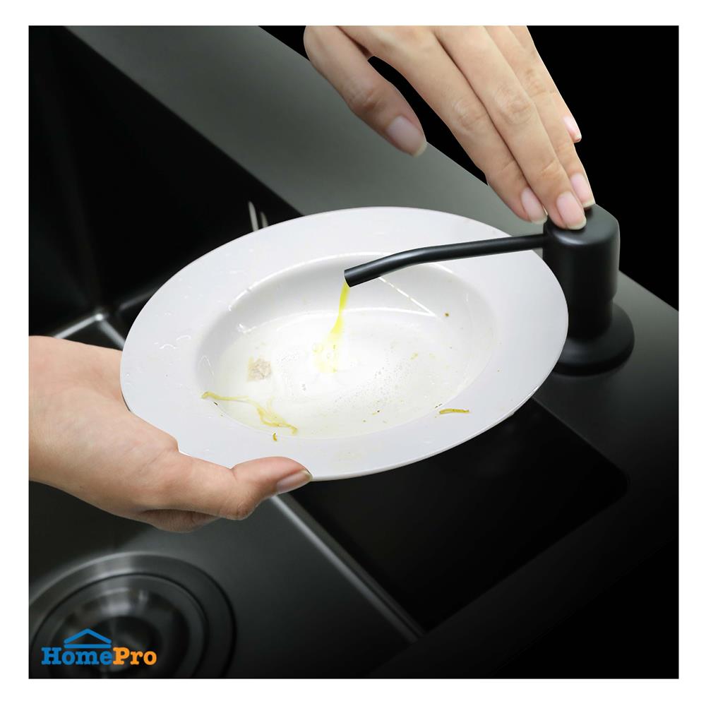 ซิงค์ฝัง 1 หลุม LUCKY FLAME EUB-0551 สีดำ