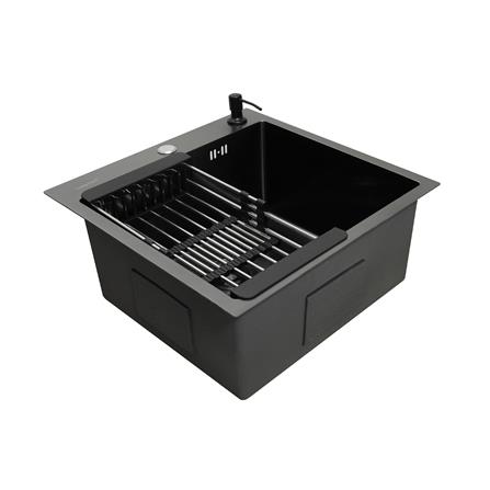 ซิงค์ฝัง 1 หลุม LUCKY FLAME EUB-0551 สีดำ_1